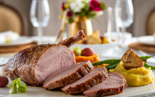 magret-canard-tranche-accompagnements-colorés