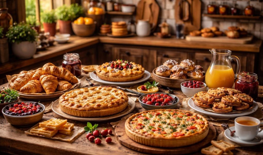 cuisine-chaleureuse-table-patisseries-ustensiles