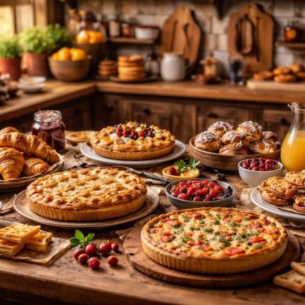 cuisine-chaleureuse-table-patisseries-ustensiles