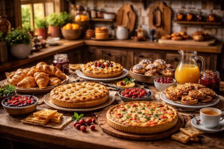 cuisine-chaleureuse-table-patisseries-ustensiles