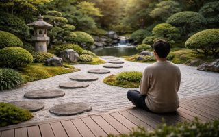 jardin-zen-galets-lanterne-ponton