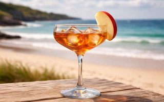 verre-cocktail-pomme-plage-vagues