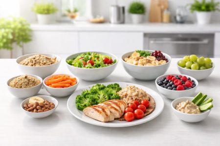 table-cuisine-moderne-portions-aliments