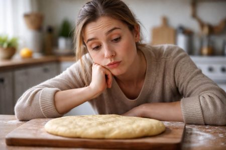 personne-regarde-brioche-cuisine-floue