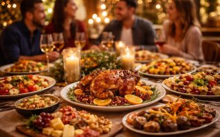 table-dressee-plats-festifs-ambiance-fete