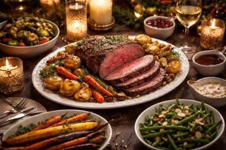 table-fete-roti-boeuf-legumes