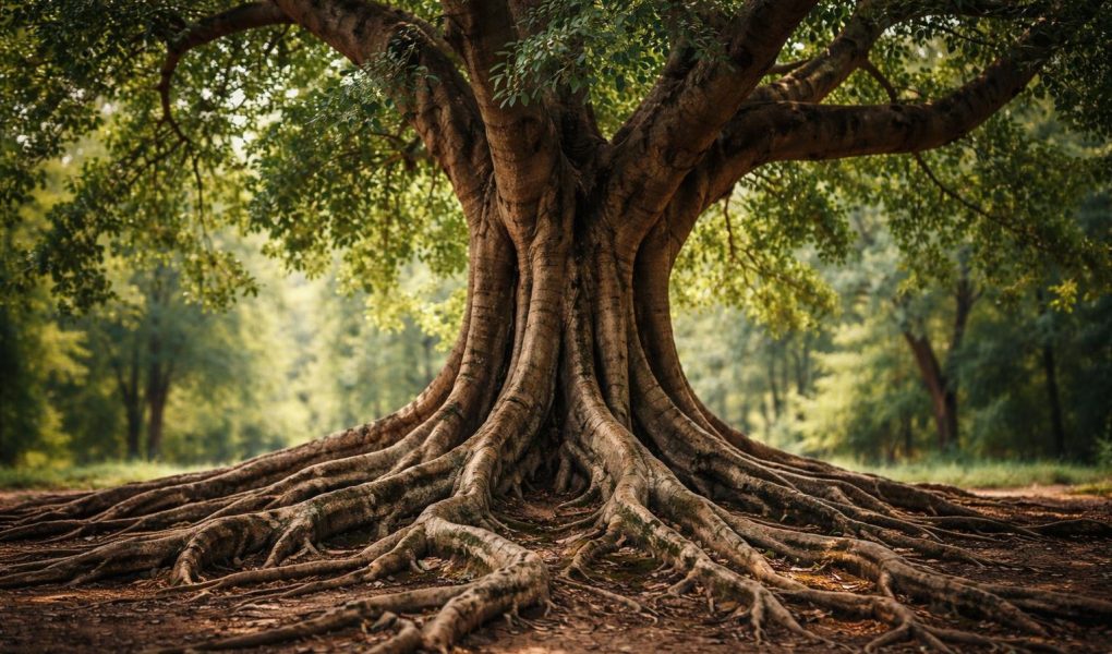 figuier-racines-tronc-feuilles