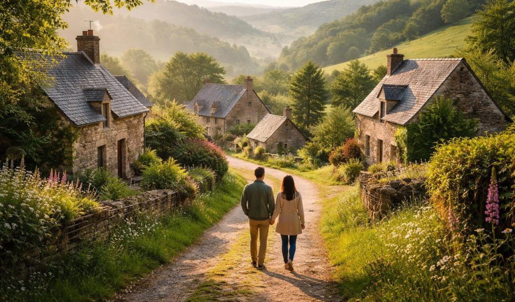 hameau-pittoresque-maisons-pierre-paysage-verdoyant