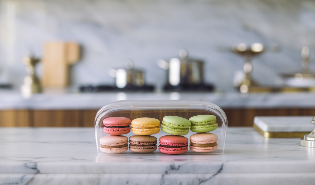 cuisine-moderne-macarons-boite-transparente
