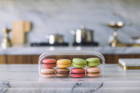 cuisine-moderne-macarons-boite-transparente