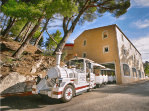 train menant au domaine Terra Vinea