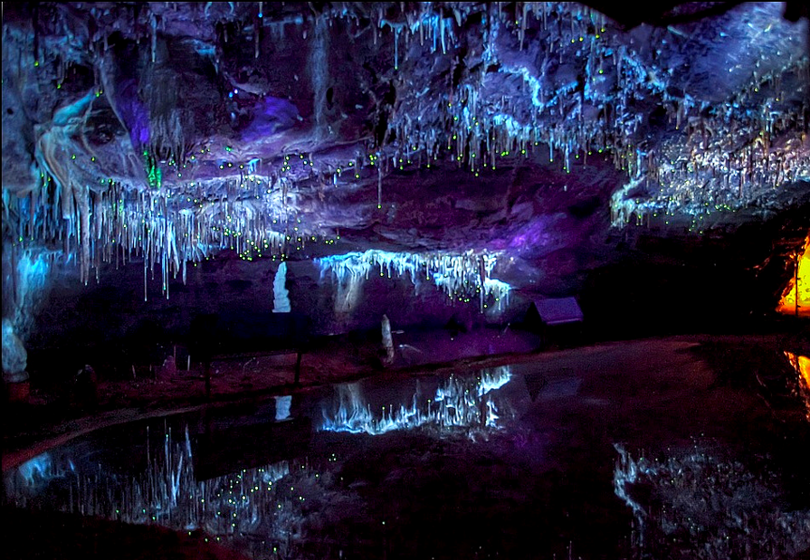 Les galeries illuminées de la grotte de Lacave